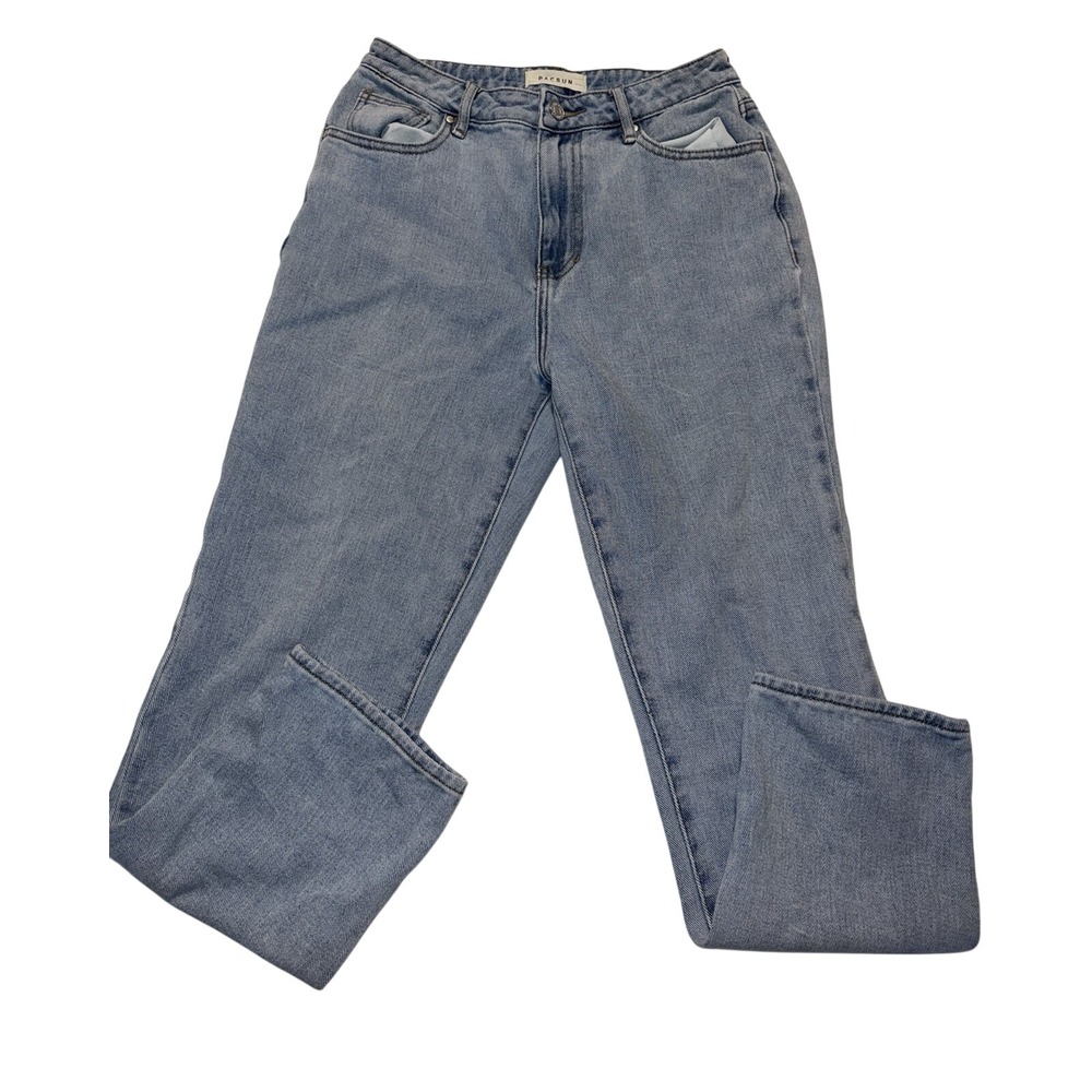 PacSun Womens High Waisted Mom Jeans Light Wash Blue Size 27